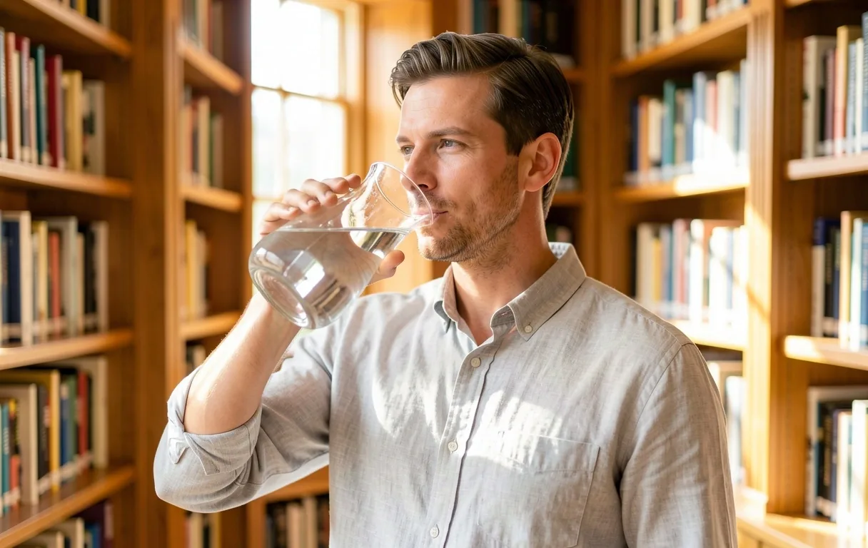 Man focused on mental wellness